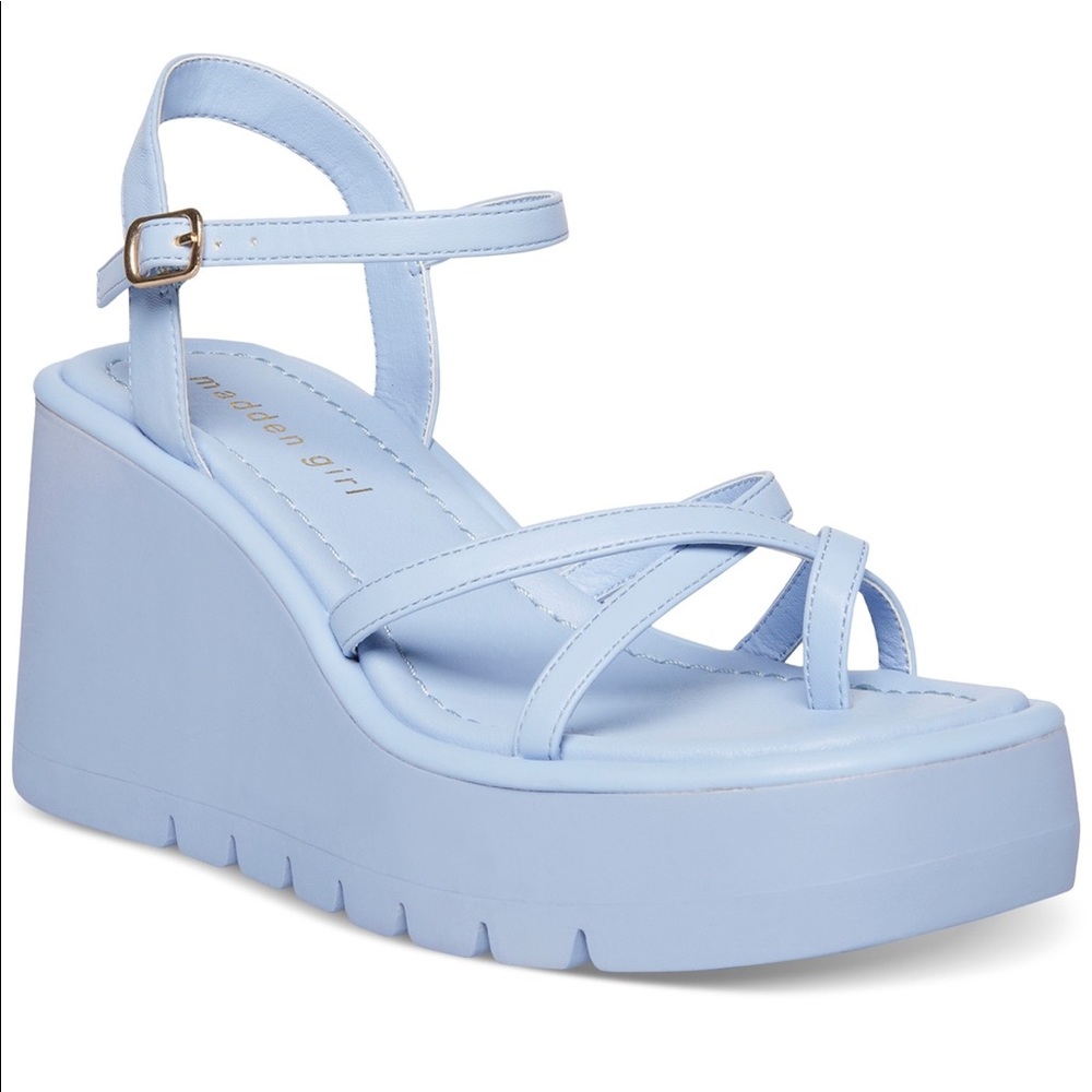 Madden Girl Vault Strappy Platform Wedge Sandals. BRAND NEW/NEVER WORN